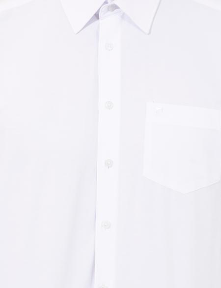 Beyaz Regular Fit Uzun Kollu Basic Gömlek - 50251169015