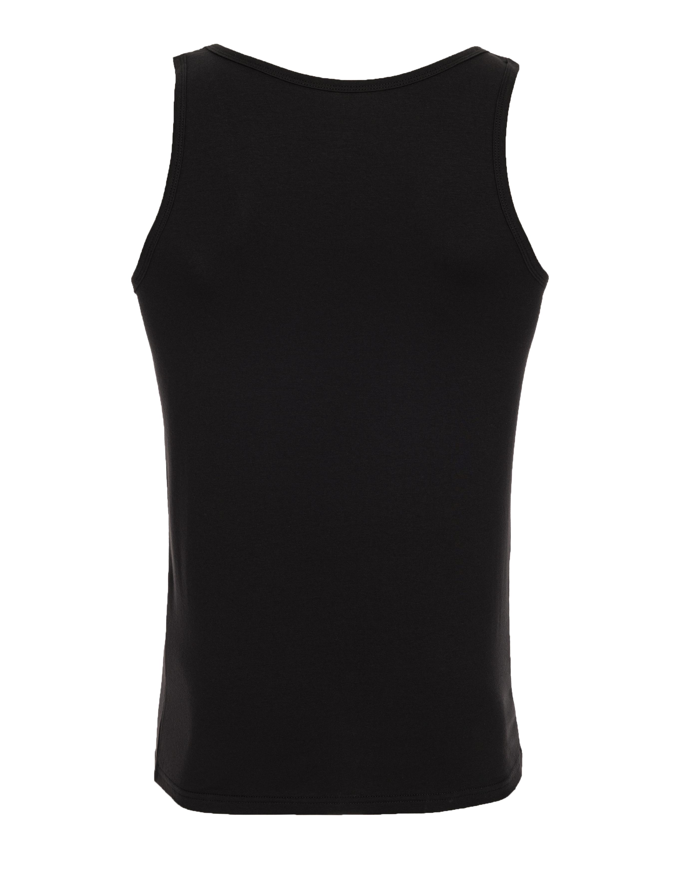 Siyah Pamuk Modal Karışımlı 2'li Atlet