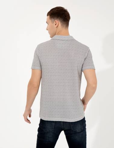 Coral Baskılı Polo Yaka Tişört
