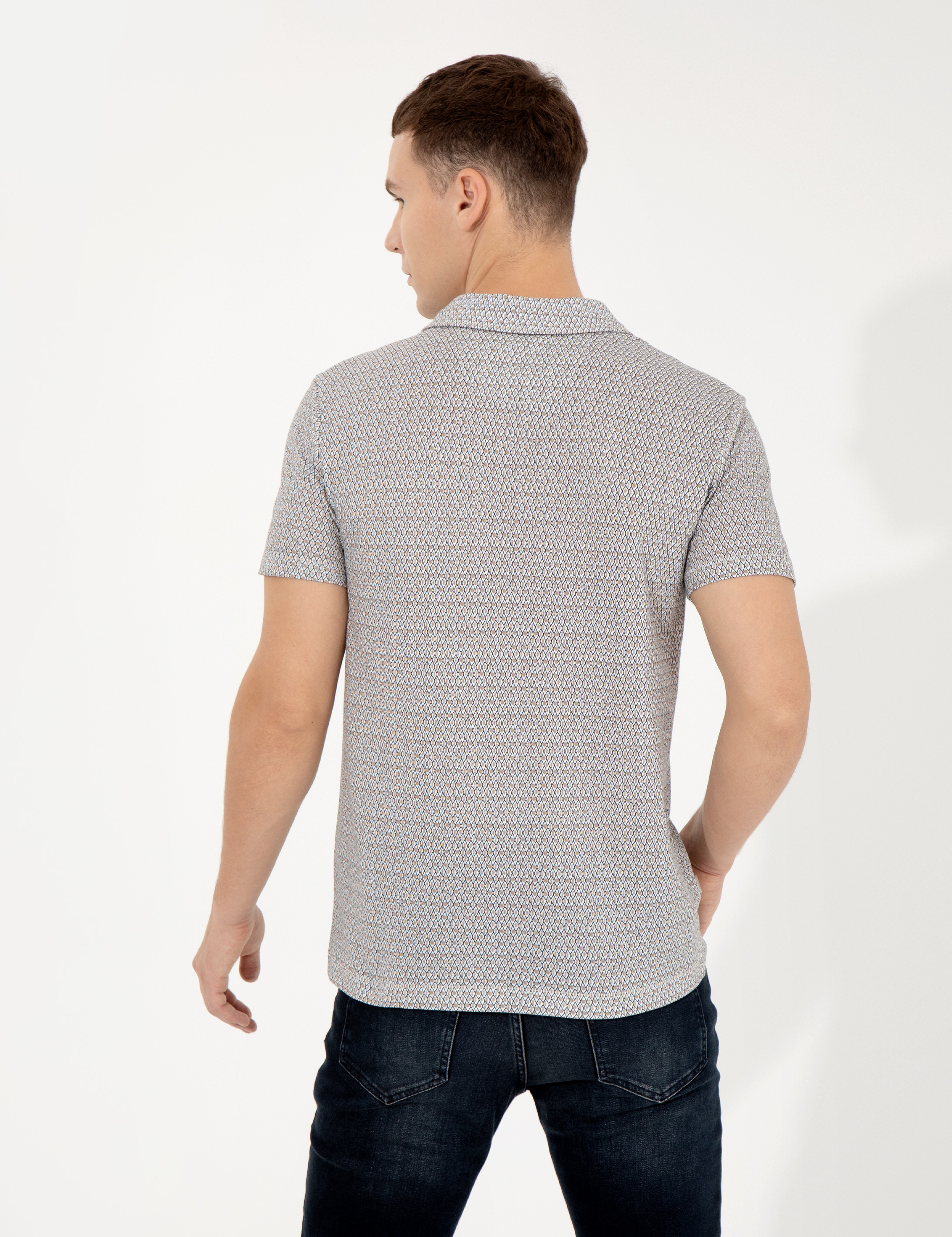 Coral Baskılı Polo Yaka Tişört - Image 5