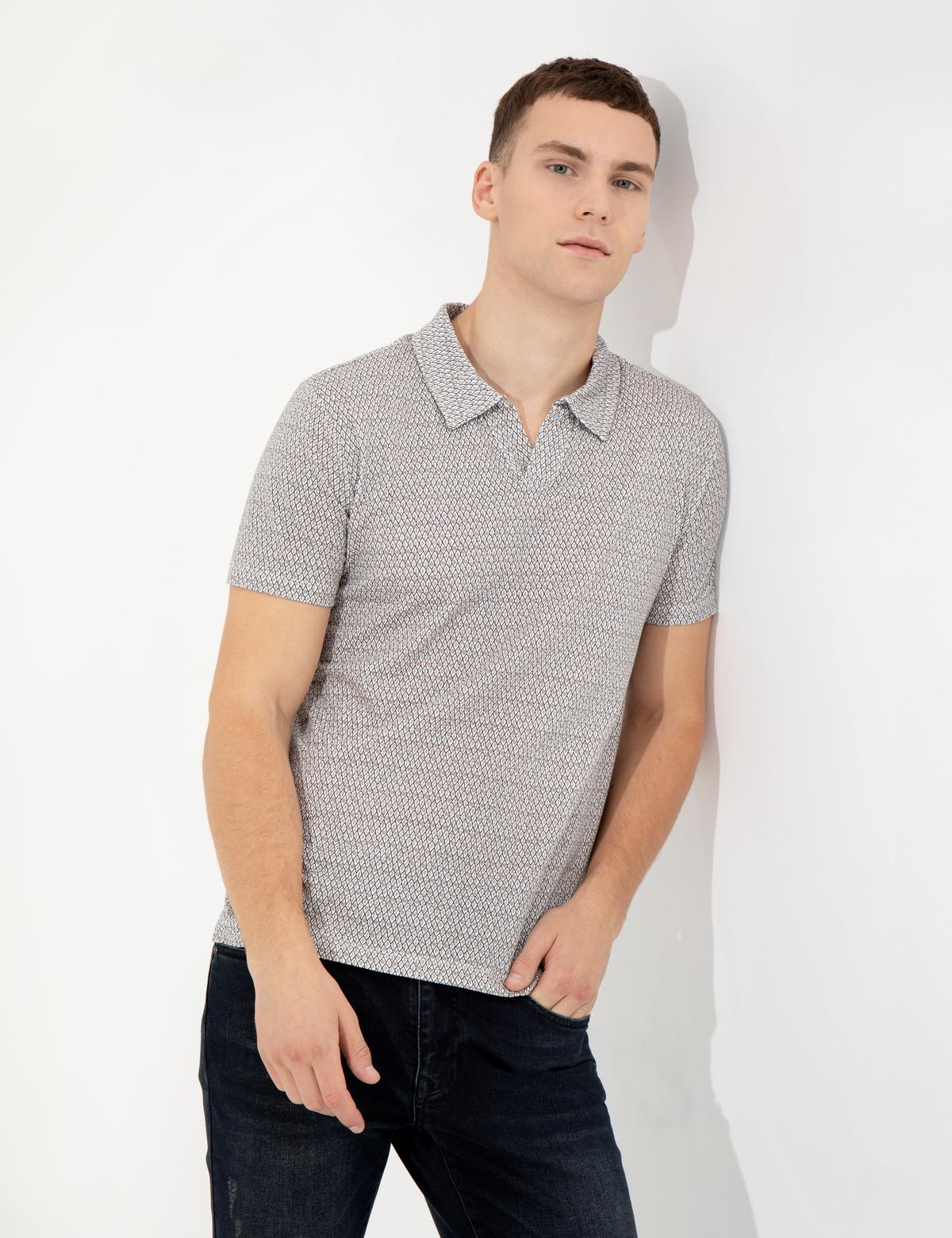 Coral Baskılı Polo Yaka Tişört - 50249696037