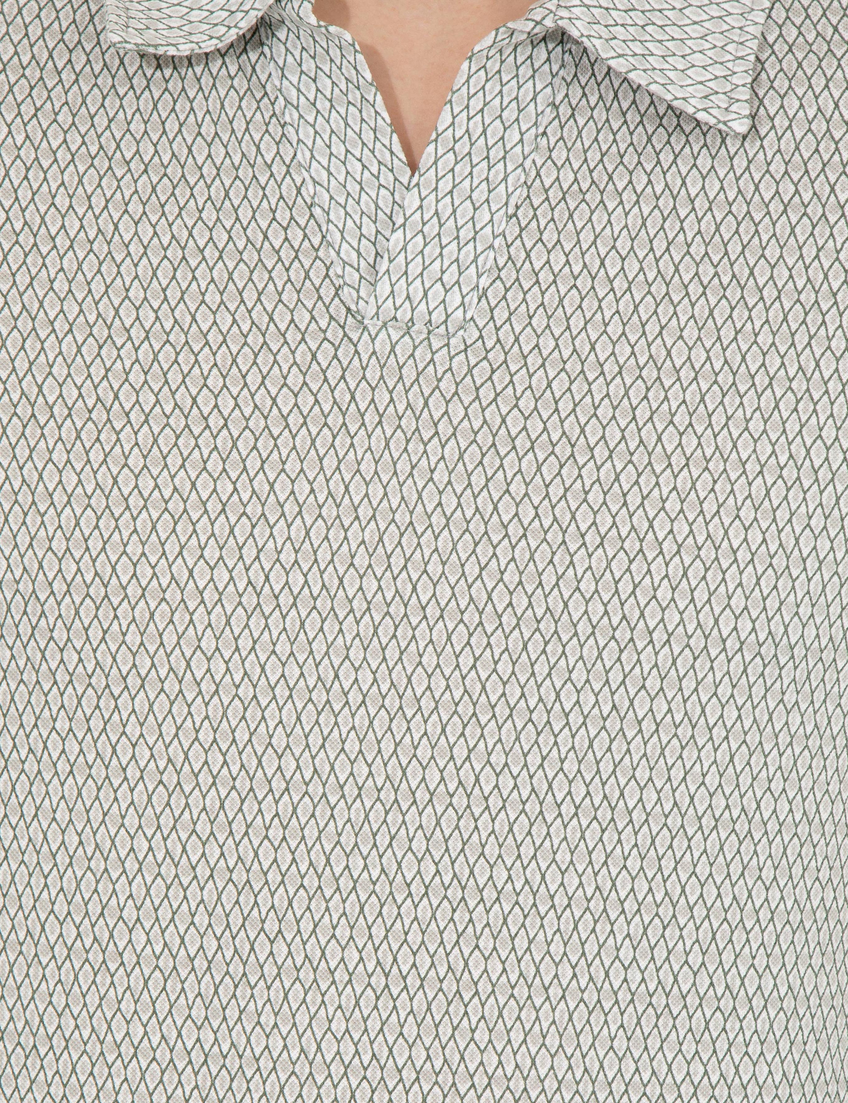 Açık Yeşil Baskılı Polo Yaka Tişört