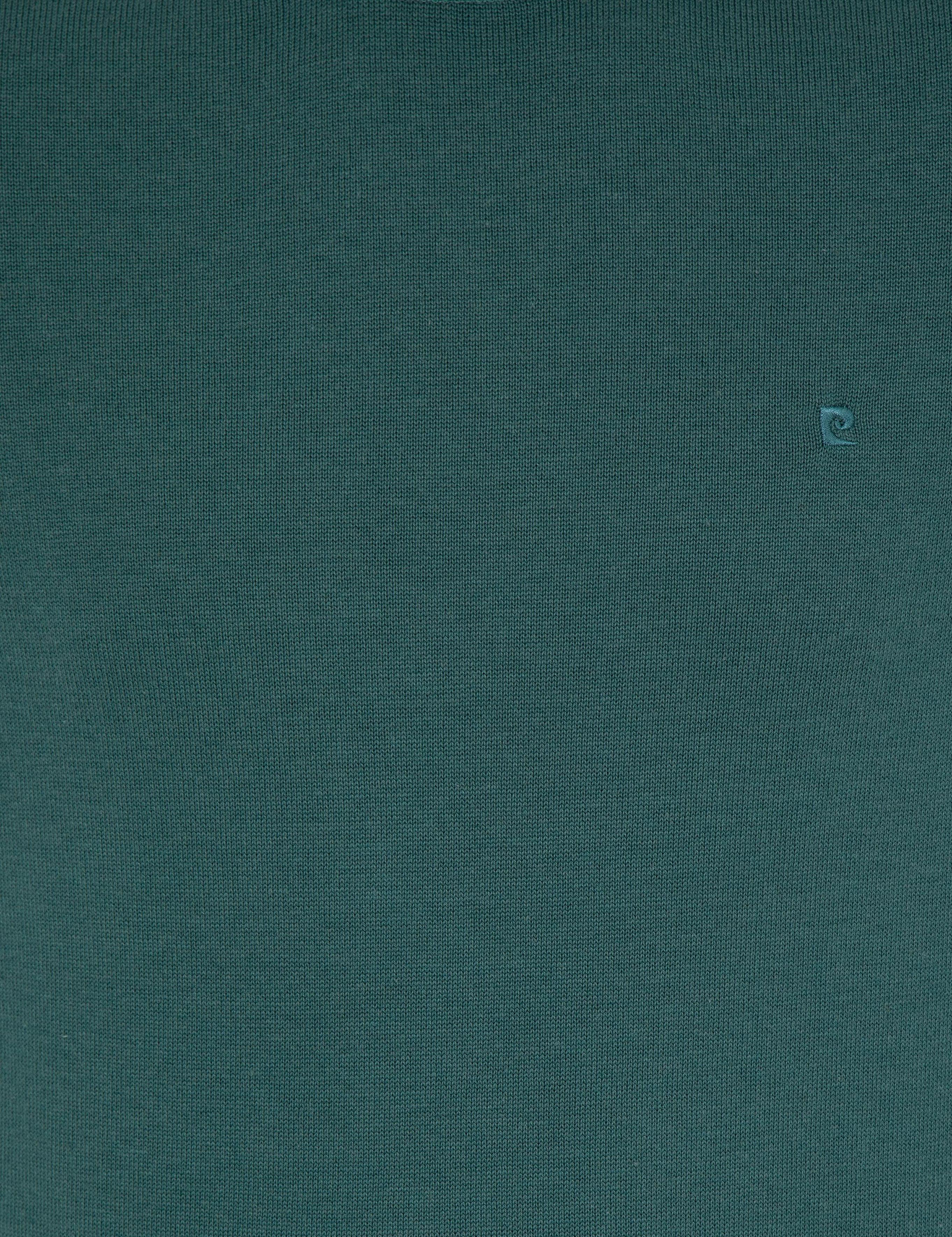 Yeşil Slim Fit Yarım Balıkçı Yaka Basic Triko Kazak