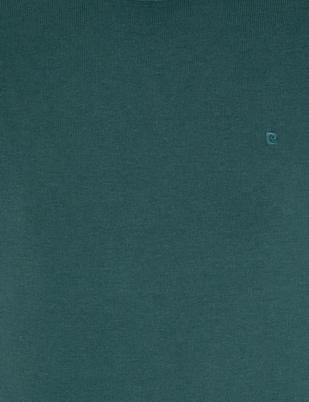 Yeşil Slim Fit Yarım Balıkçı Yaka Basic Triko Kazak - 50256965056