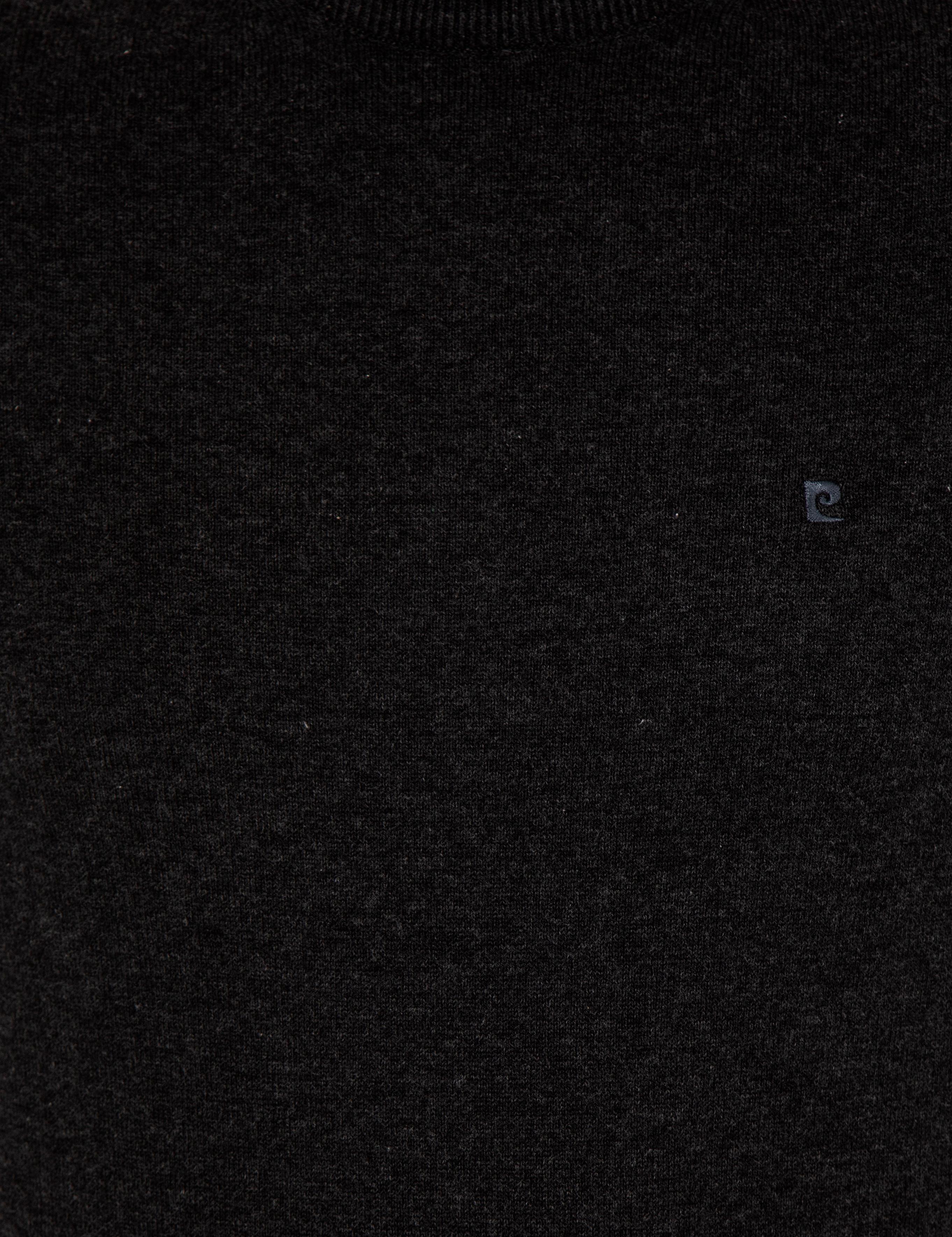 Antrasit Melanj Slim Fit Yarım Balıkçı Yaka Basic Triko Kazak