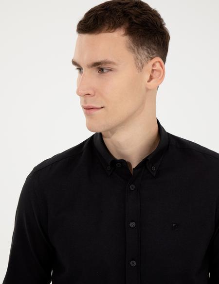 Siyah Slim Fit Oxford Gömlek - 50258968008