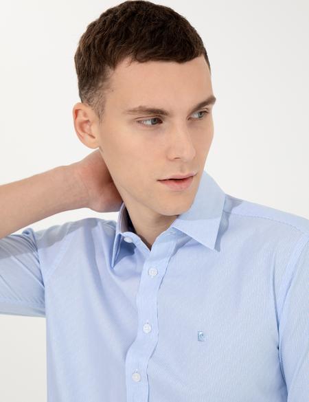 Açık Mavi Slim Fit Uzun Kollu Gömlek - 50256793009