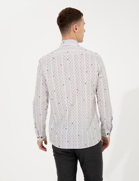 Açık Kahverengi Slim Fit Uzun Kollu Gömlek - 50259510009