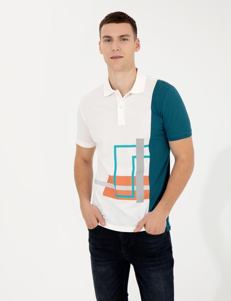 Zümrüt Slim Fit Baskılı Polo Yaka Tişört - 50249805054