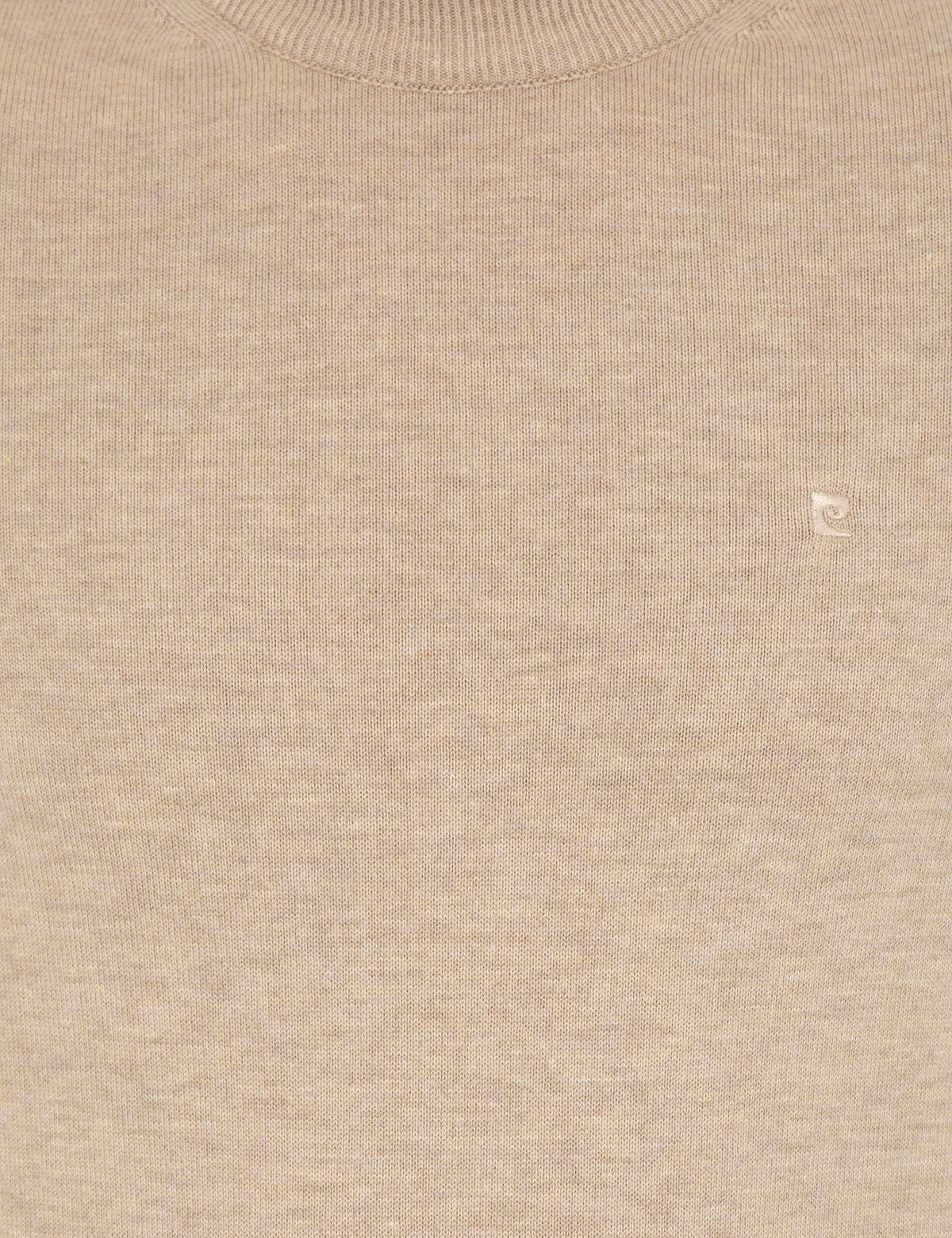 Taş Melanj Slim Fit Çeyrek Yaka Basic Triko Kazak - 50257208018