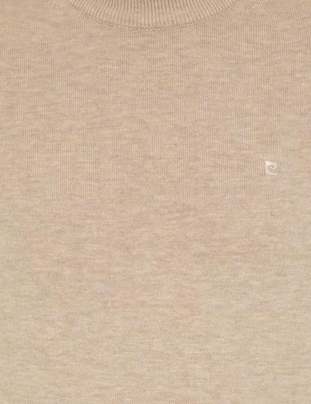 Taş Melanj Slim Fit Çeyrek Yaka Basic Triko Kazak - 50257208018