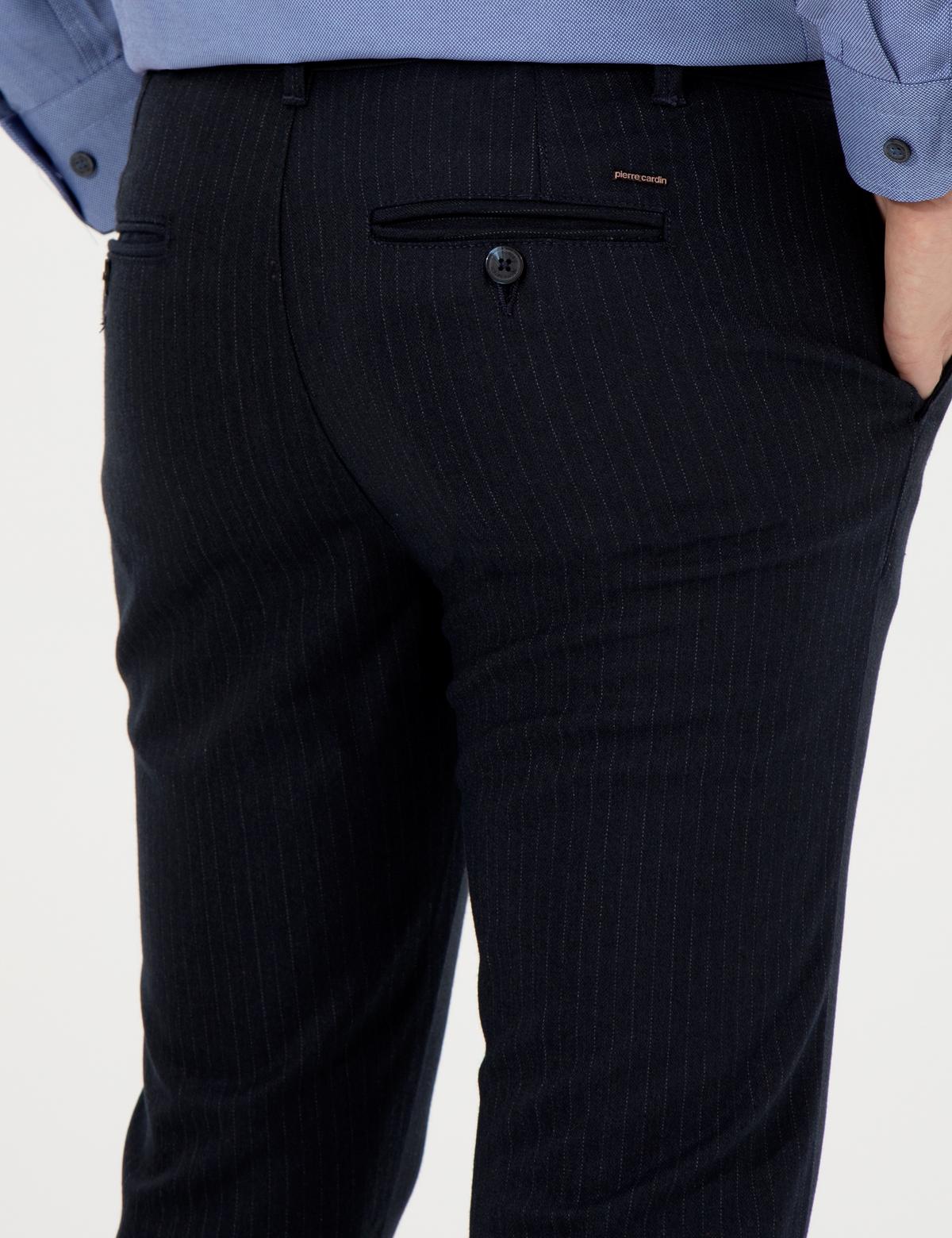 Lacivert Slim Fit Kanvas Pantolon - 50263189104