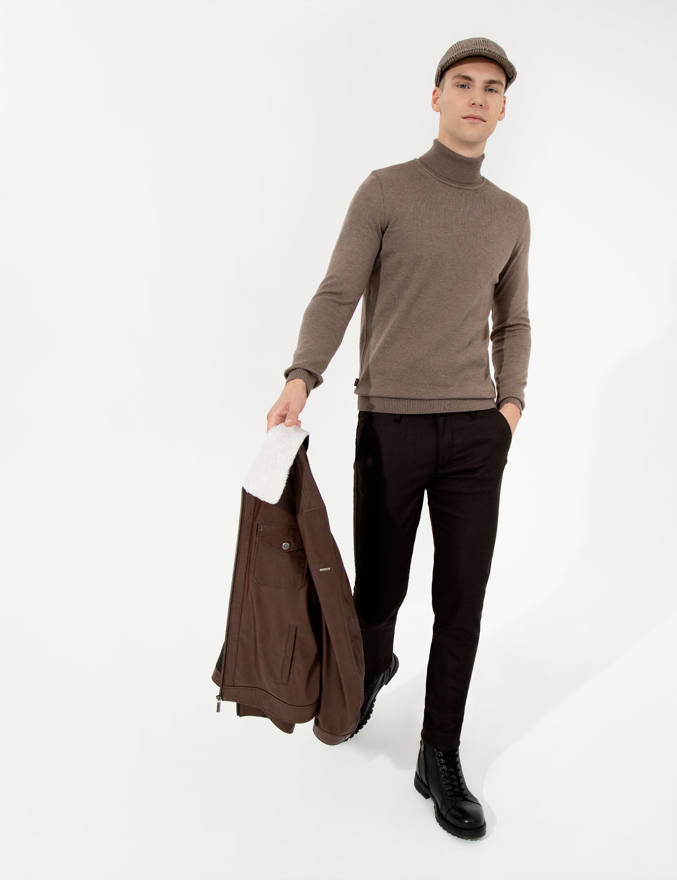 Kahverengi Slim Fit Chino Pantolon