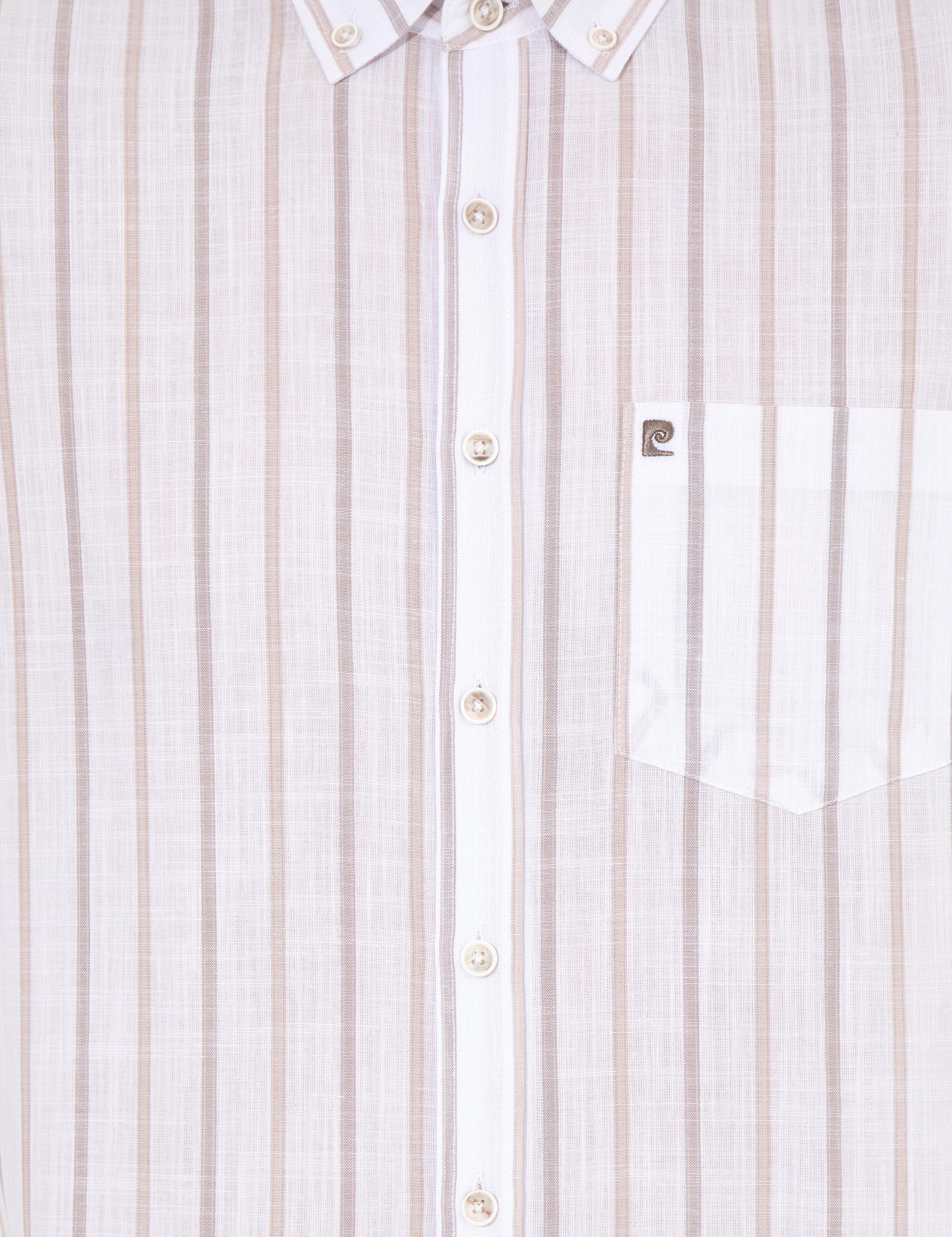 Bej Regular Fit Kısa Kollu Gömlek