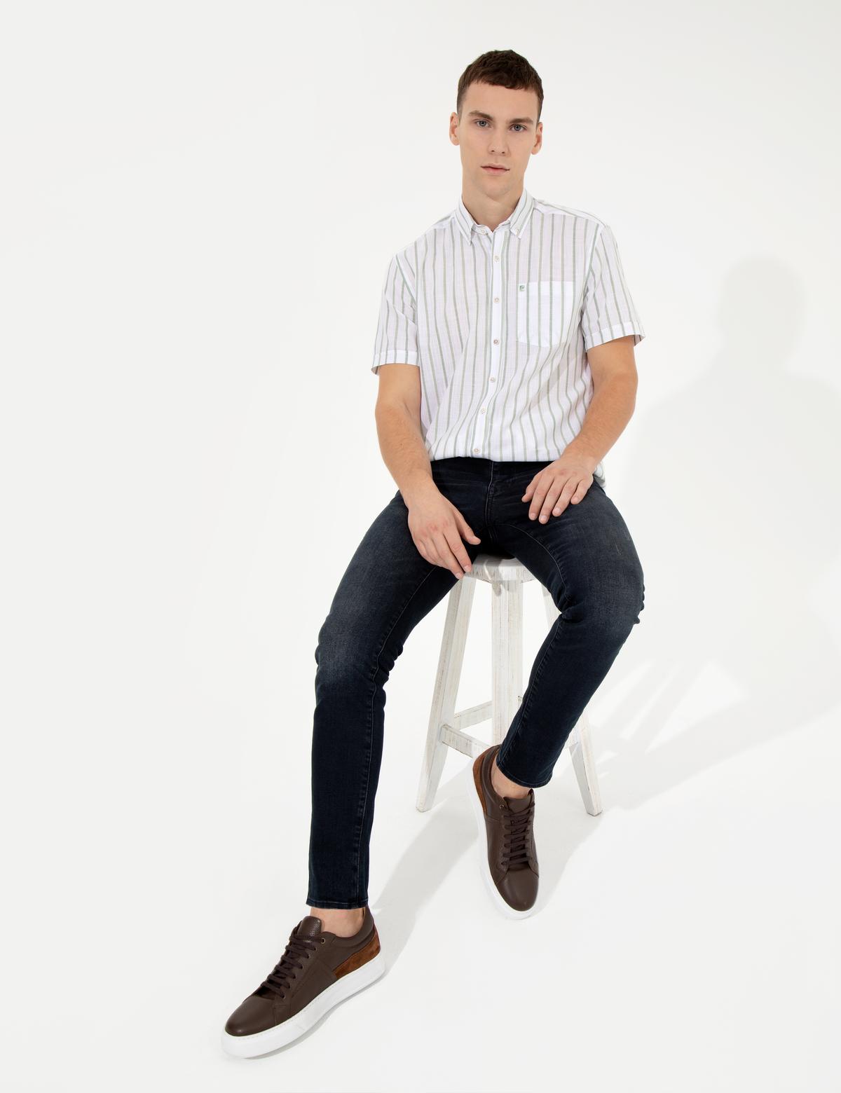 Haki Regular Fit Kısa Kollu Gömlek - 50252475017