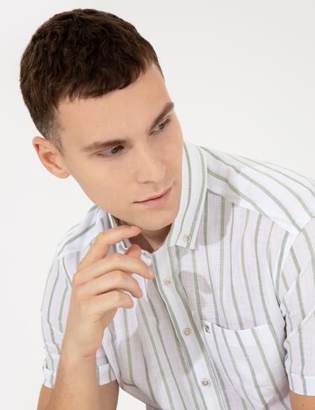 Haki Regular Fit Kısa Kollu Gömlek - 50252475017