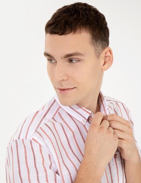 Kiremit Regular Fit Kısa Kollu Gömlek - 50252475026