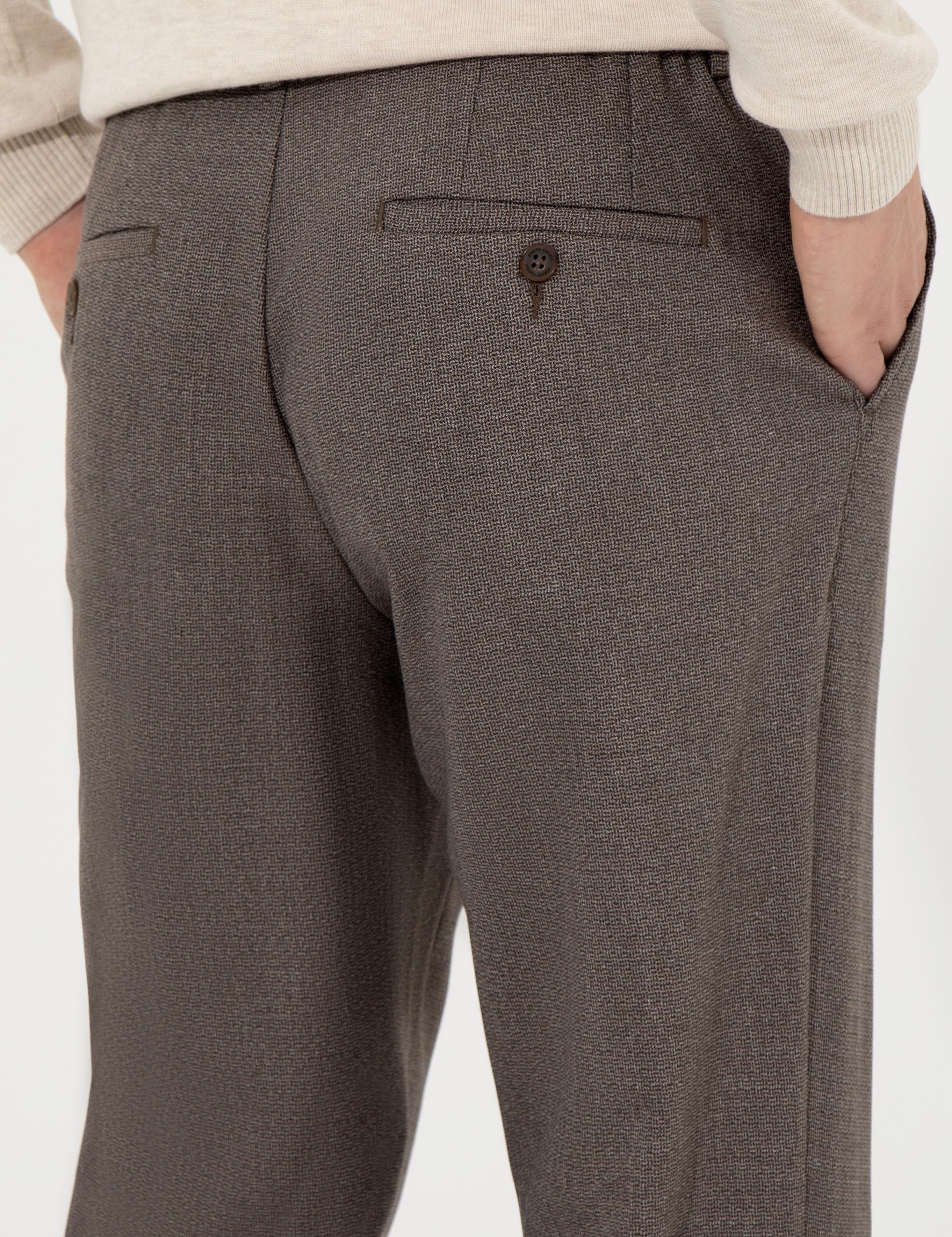 Kahverengi Slim Fit Kumaş Pantolon