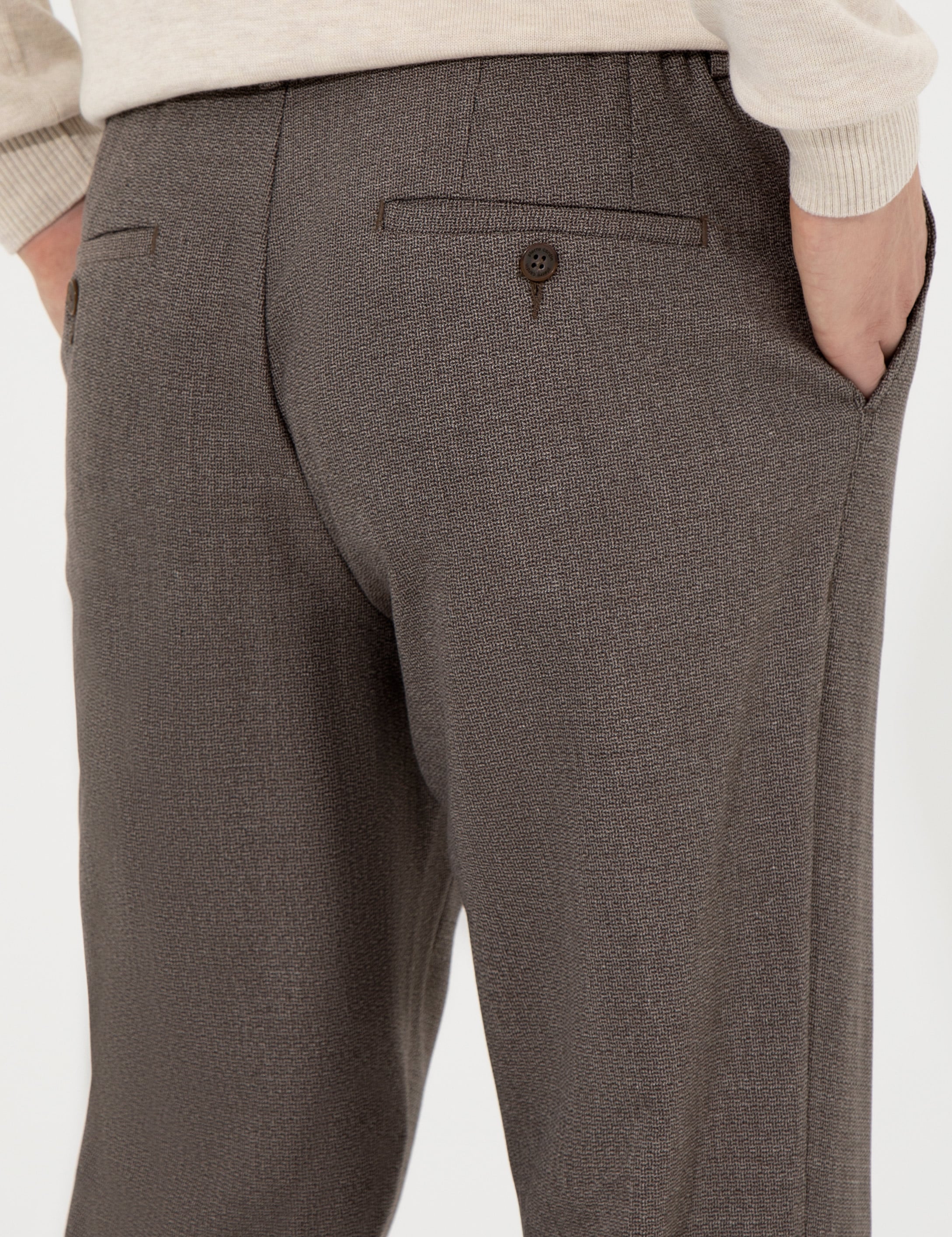 Kahverengi Slim Fit Kumaş Pantolon
