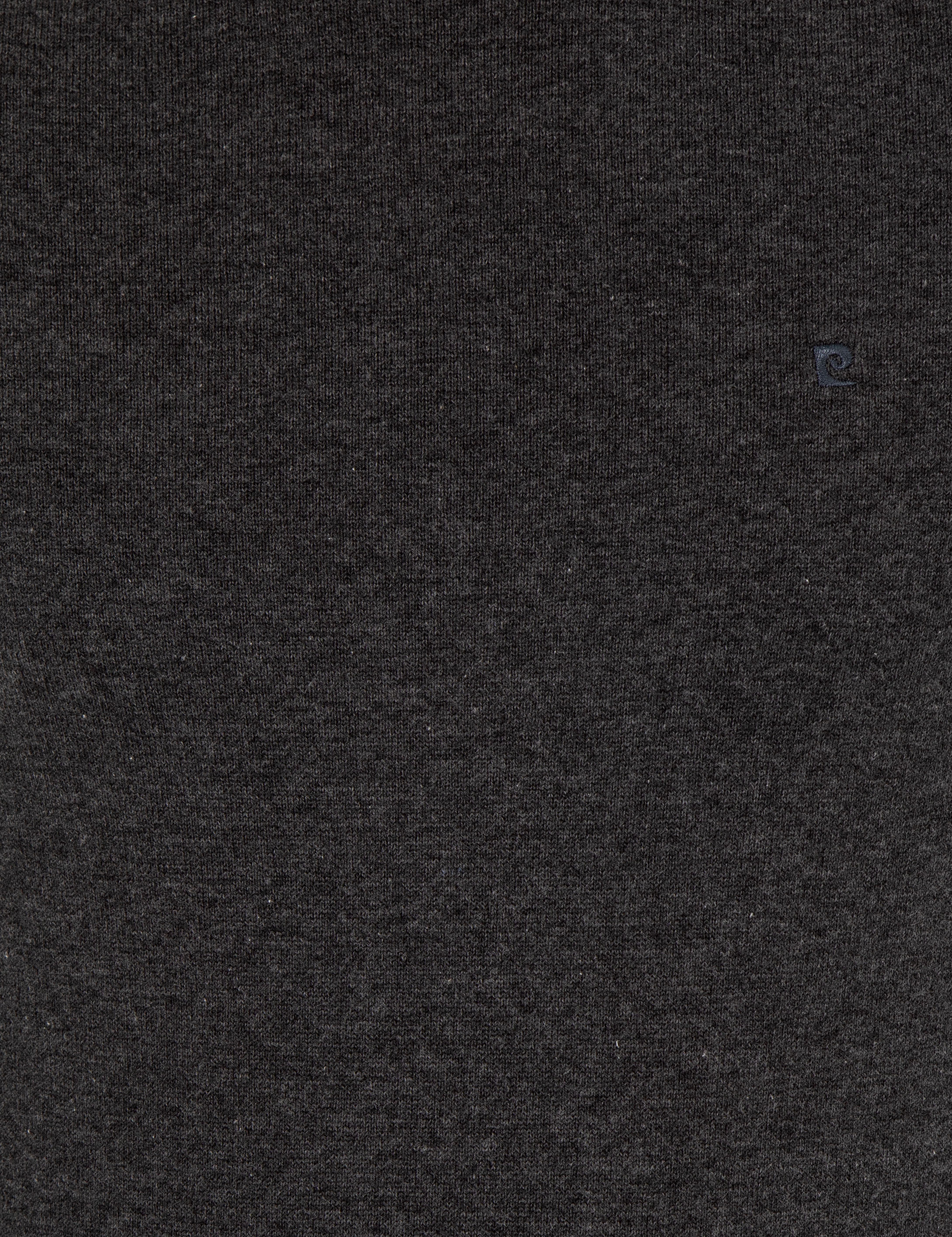Gri Melanj Slim Fit Bisiklet Yaka Basic Triko Kazak