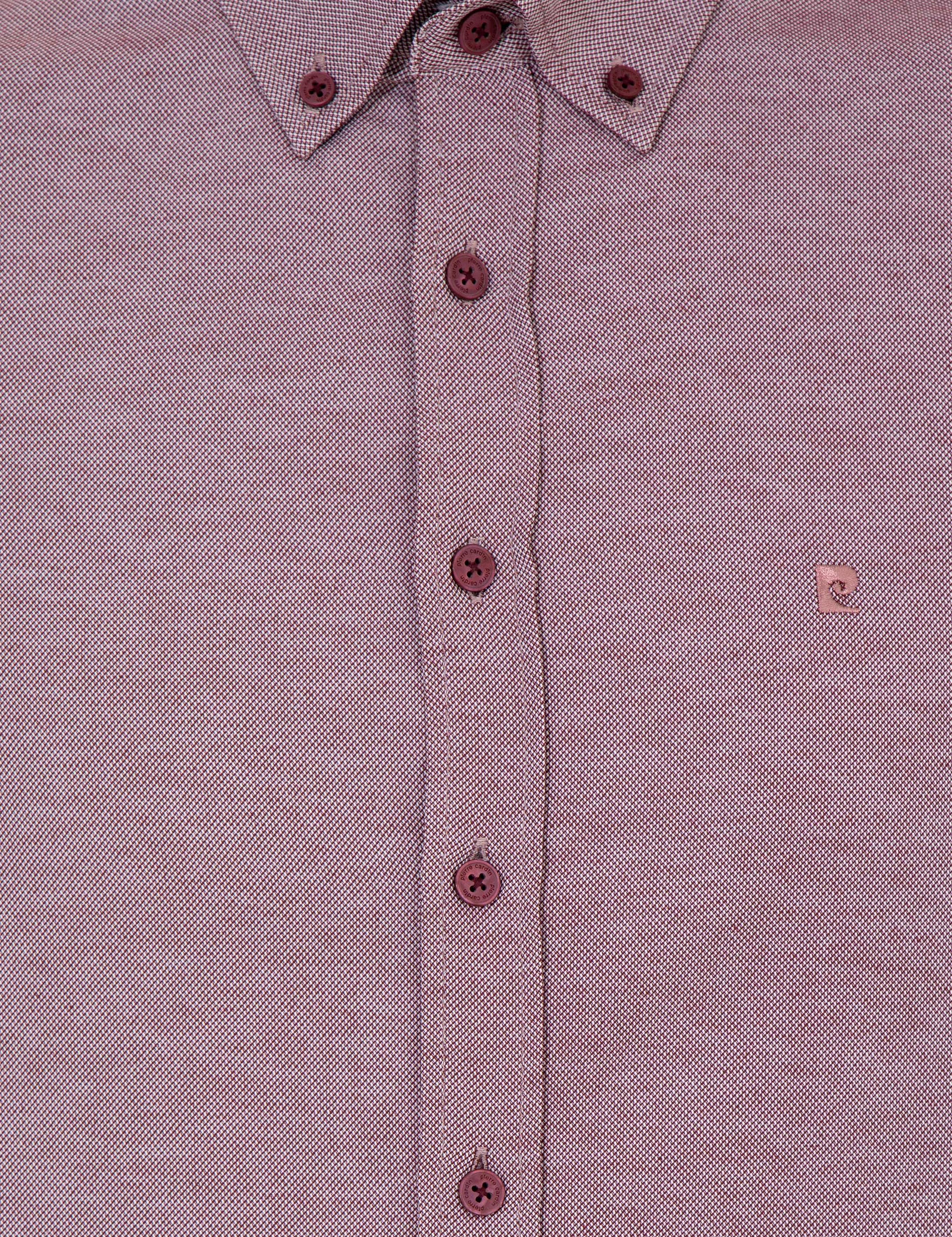 Bordo Slim Fit Oxford Gömlek