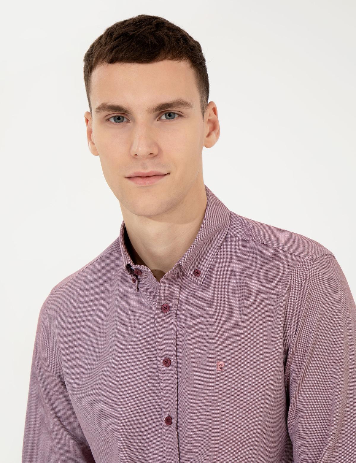 Bordo Slim Fit Oxford Gömlek - 50258968041