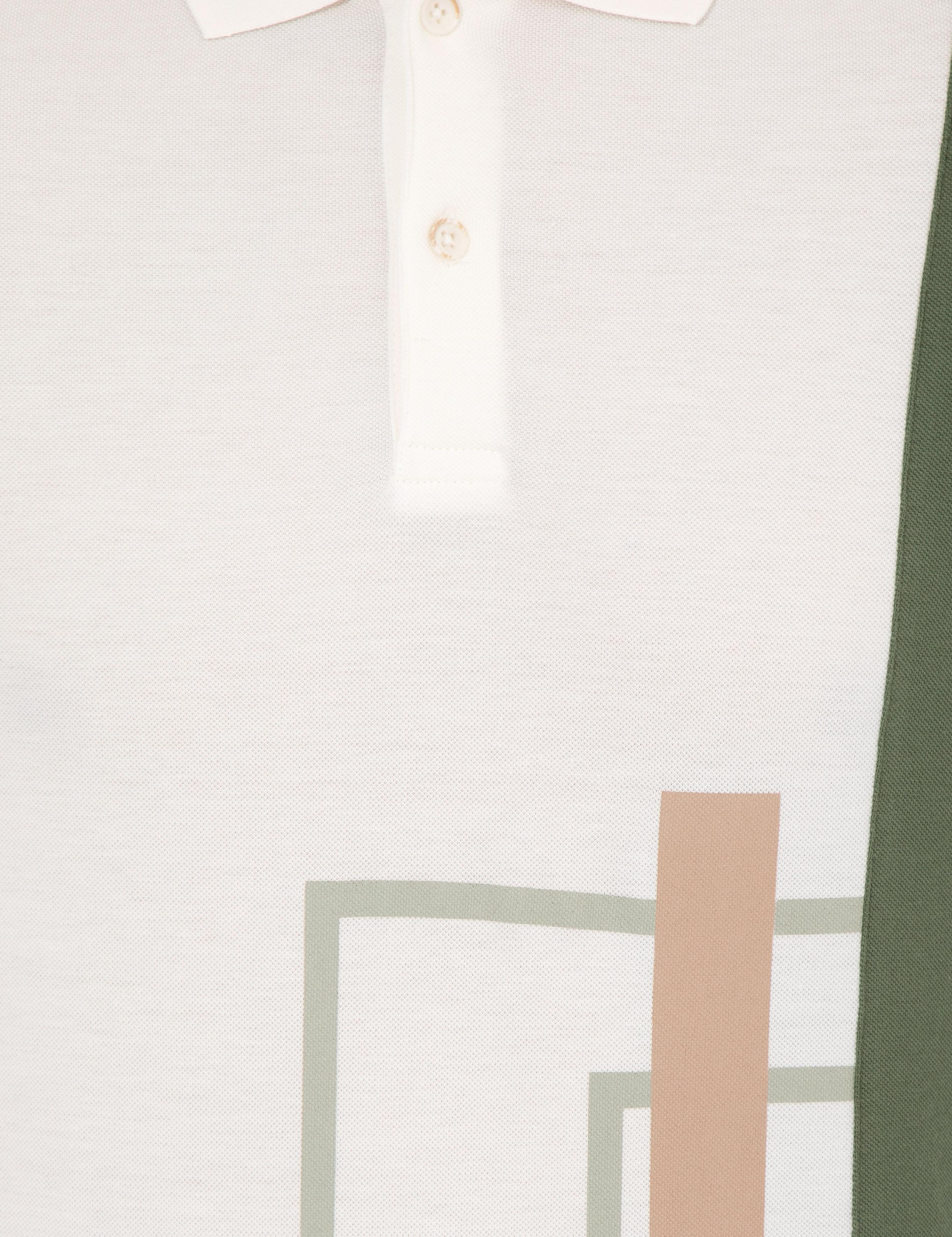 Haki Slim Baskılı Polo Yaka Tişört