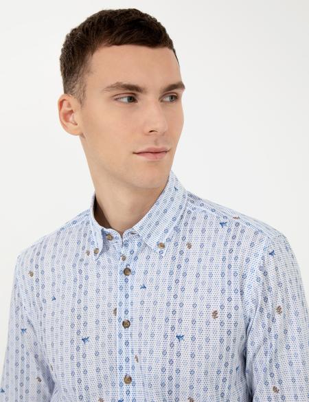 Mavi Slim Fit Uzun Kollu Gömlek - 50259510019