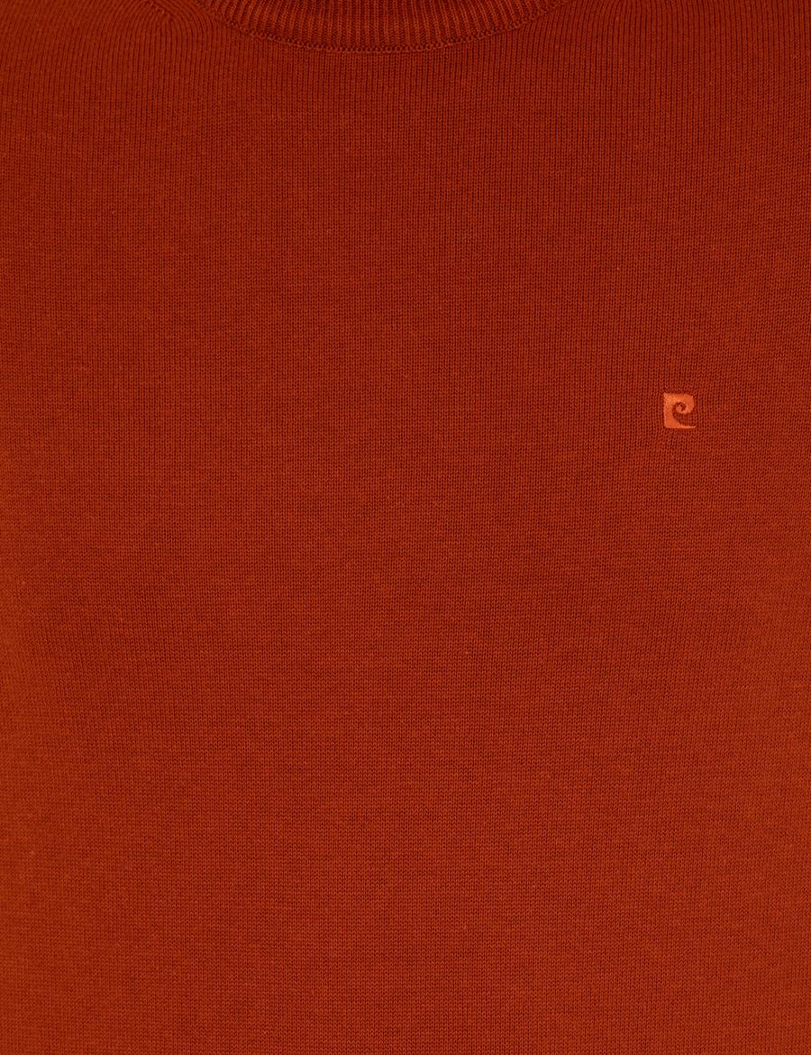 Bakır Slim Fit Yarım Balıkçı Yaka Basic Triko Kazak