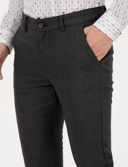 Antrasit Slim Fit Kanvas Pantolon - 50263189055