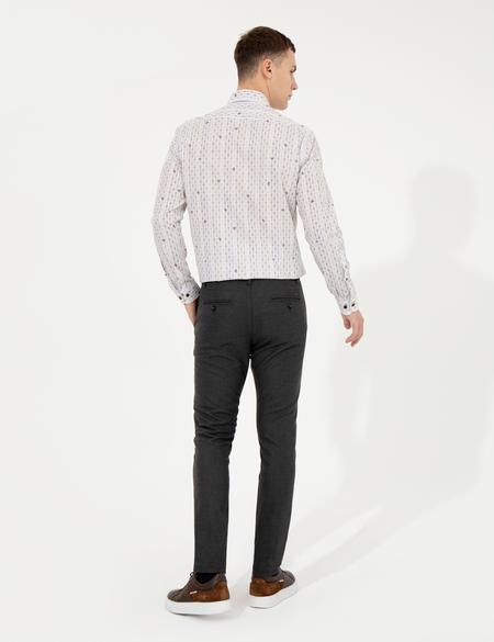 Antrasit Slim Fit Kanvas Pantolon - 50263189055