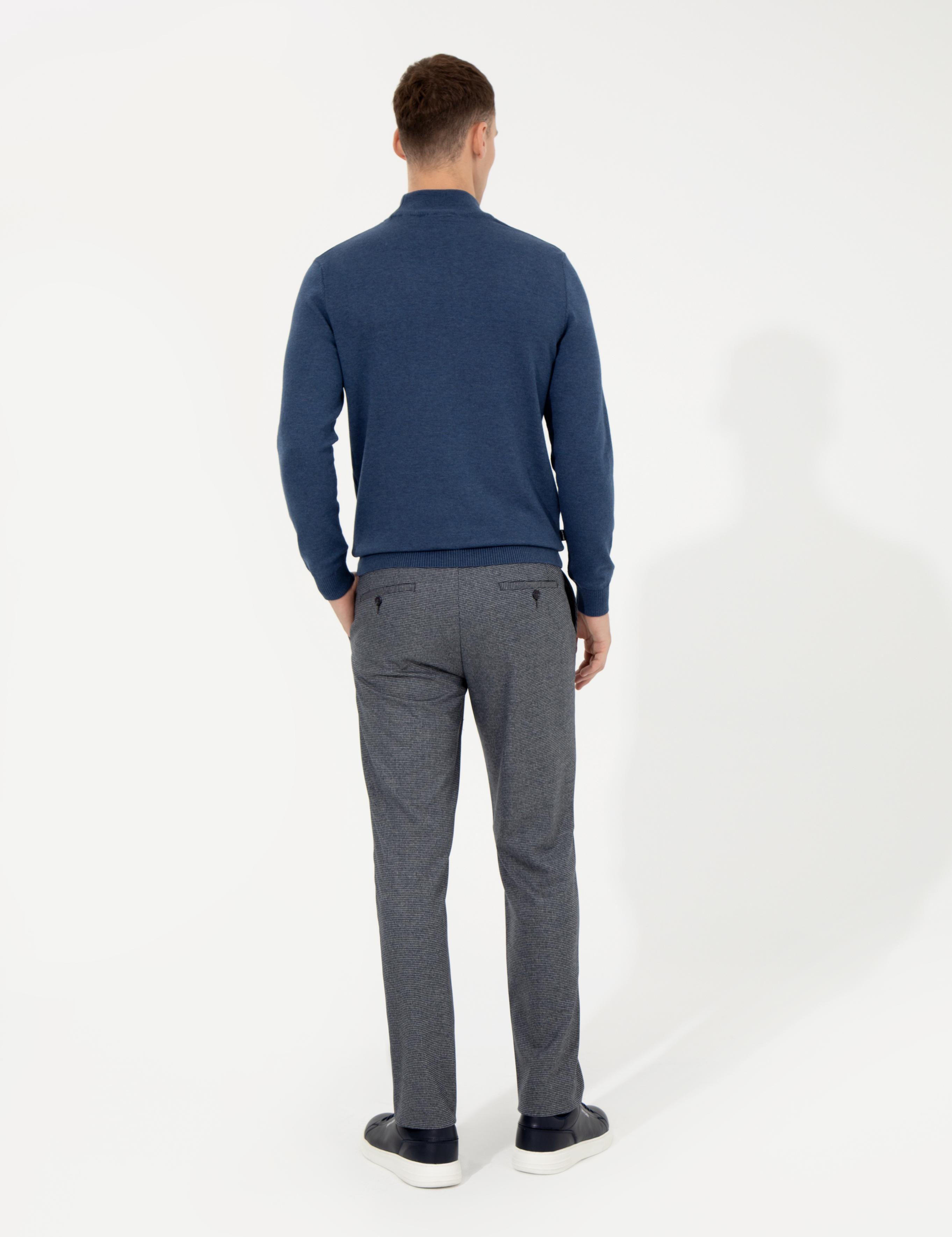 Lacivert Slim Fit Kumaş Pantolon