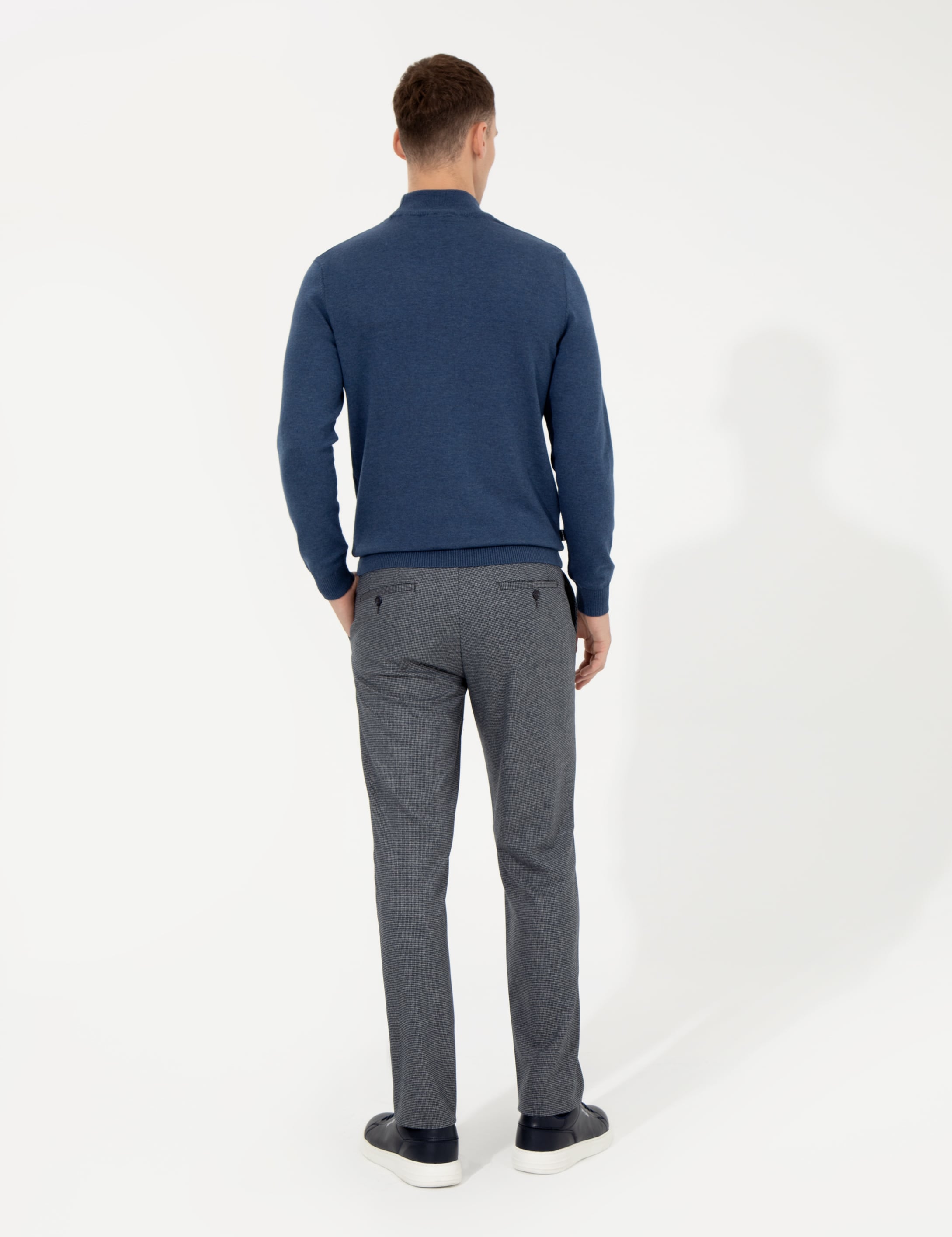 Lacivert Slim Fit Kumaş Pantolon