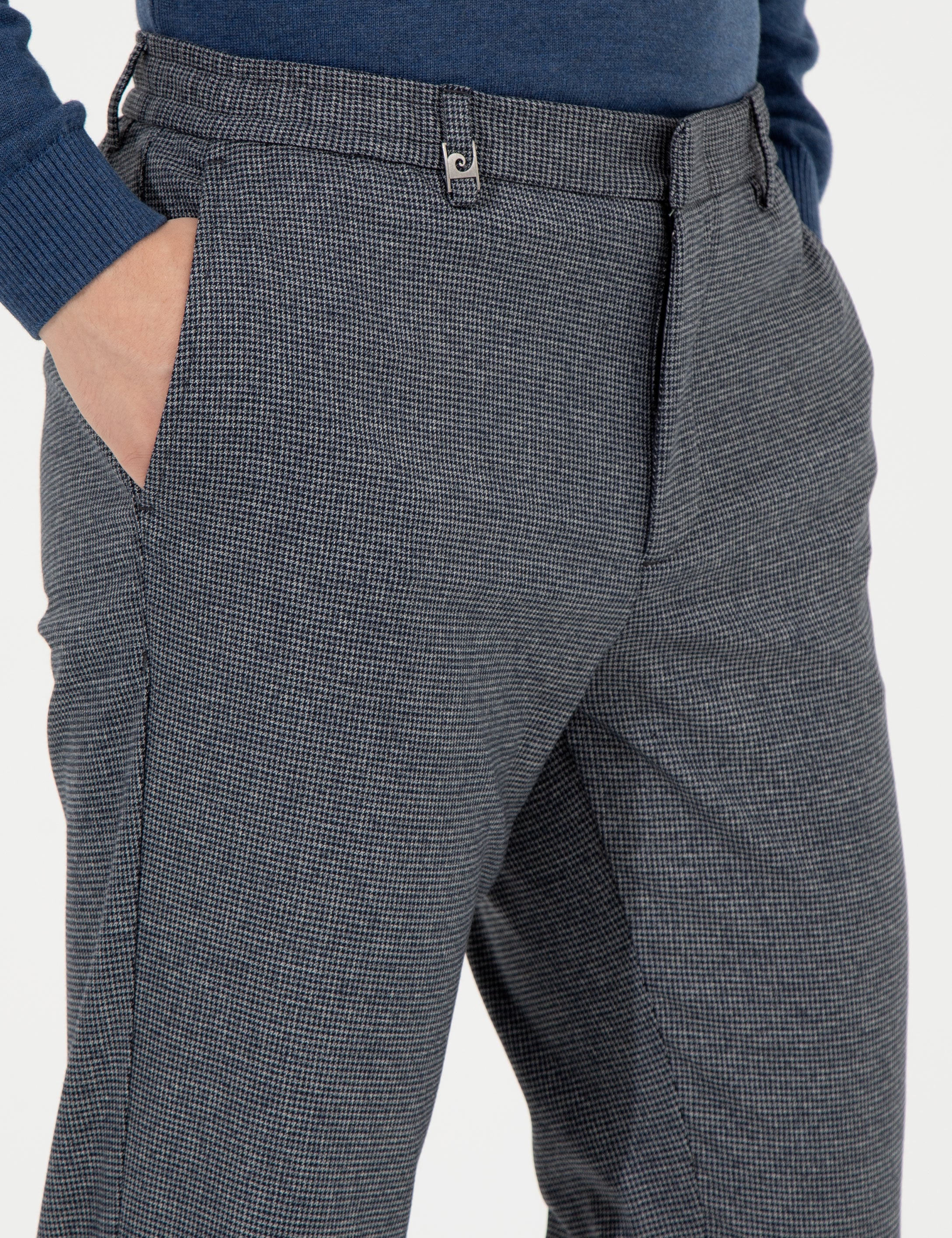 Lacivert Slim Fit Kumaş Pantolon - Image 5