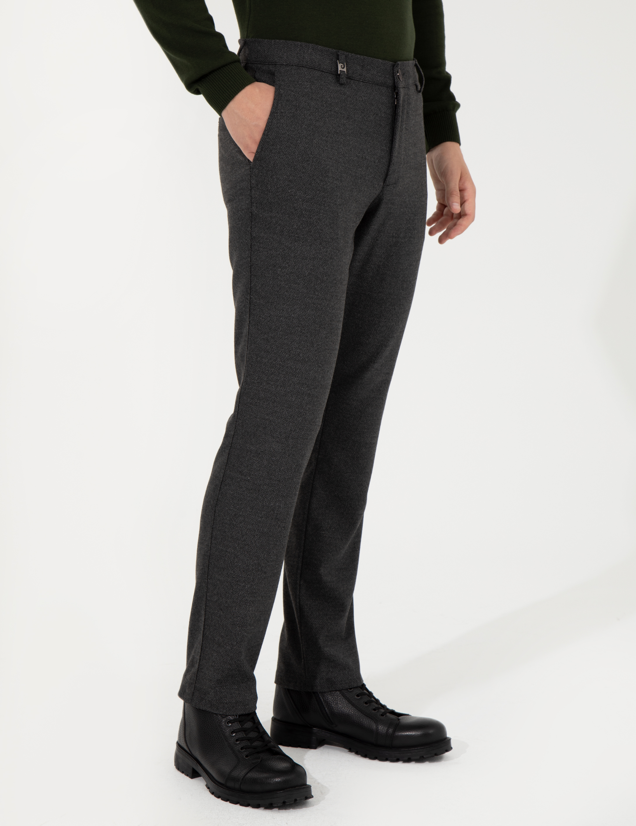 Antrasit Slim Fit Kumaş Pantolon - Image 2