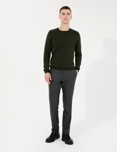 Antrasit Slim Fit Kumaş Pantolon