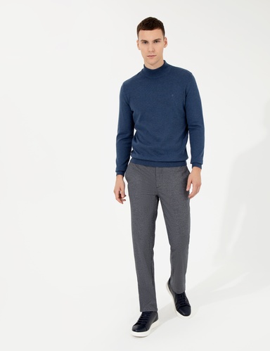 Lacivert Slim Fit Kumaş Pantolon