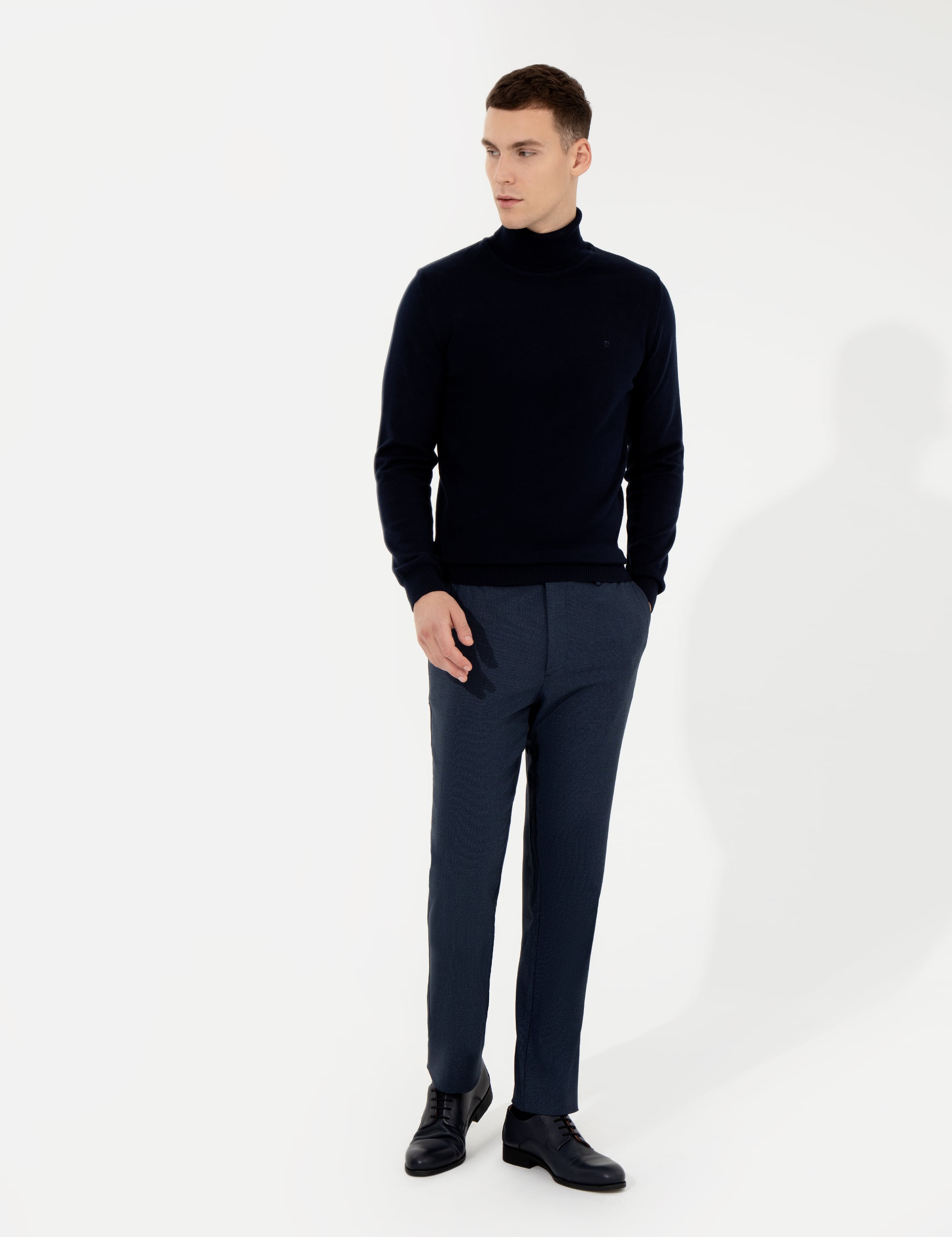 Lacivert Slim Fit Kumaş Pantolon - Image 3