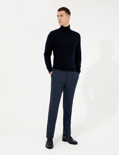 Lacivert Slim Fit Kumaş Pantolon