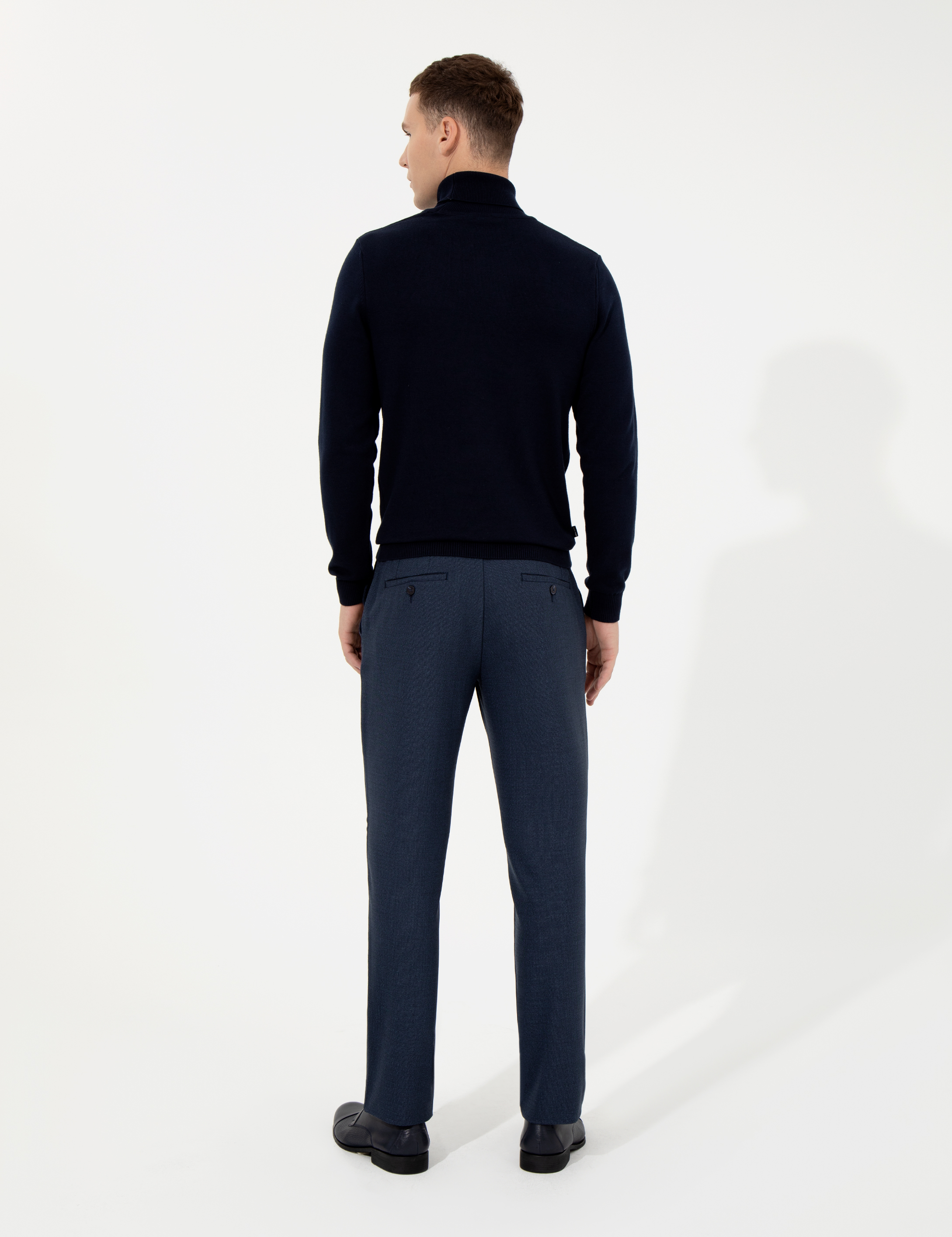 Lacivert Slim Fit Kumaş Pantolon - Image 4
