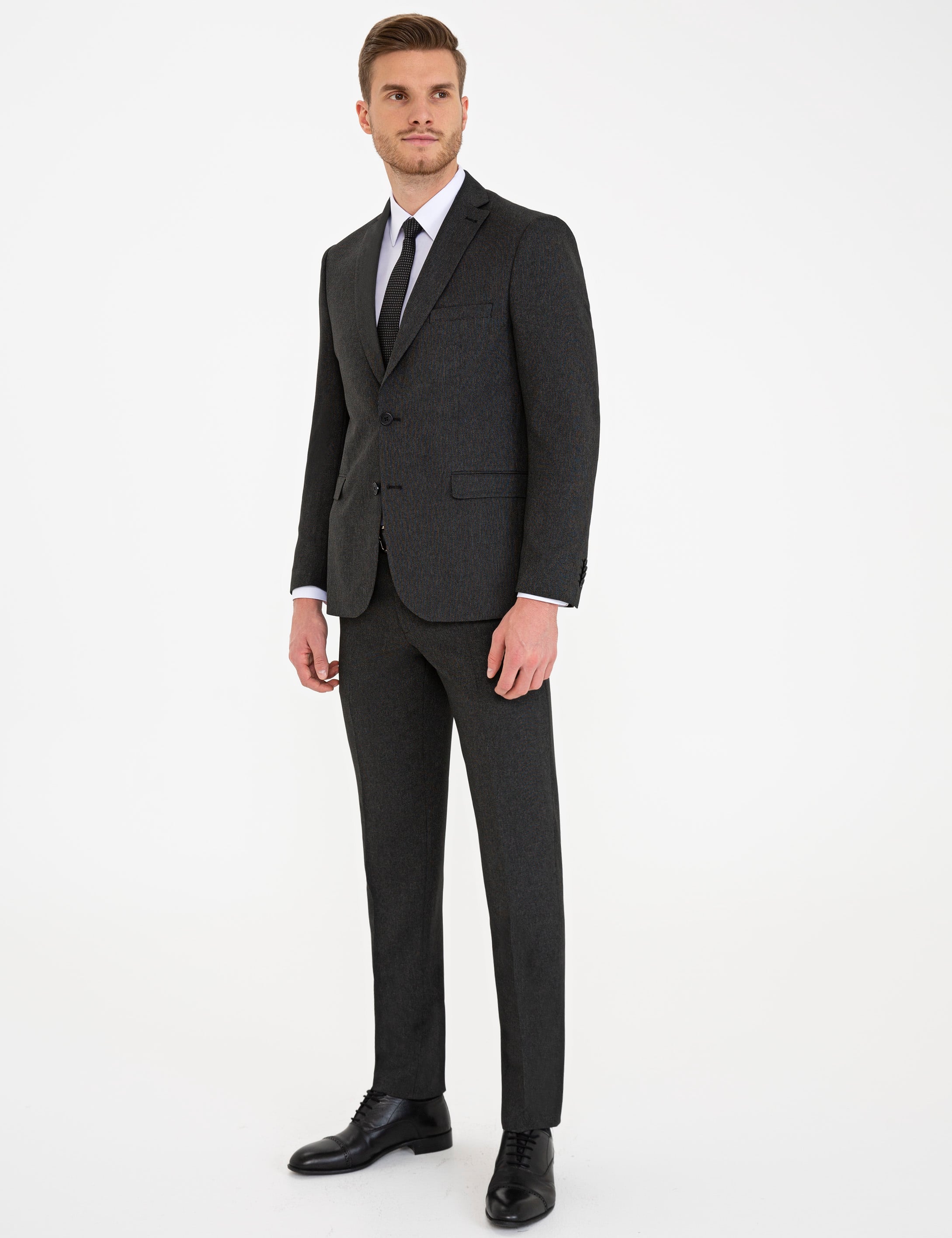 Siyah Slim Fit Takım Elbise - Image 3