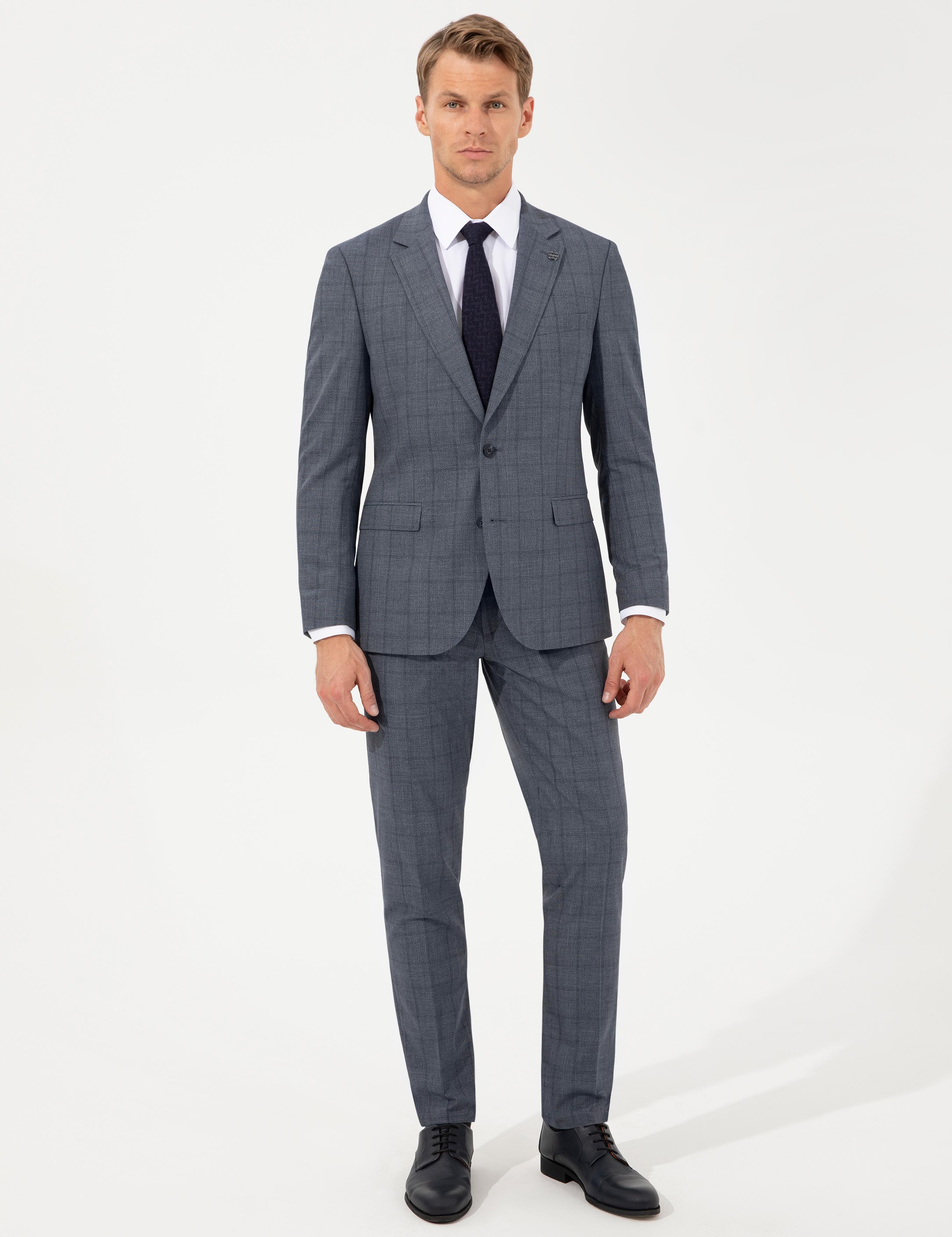 Açık Lacivert Ex. Slim Fit Takım Elbise