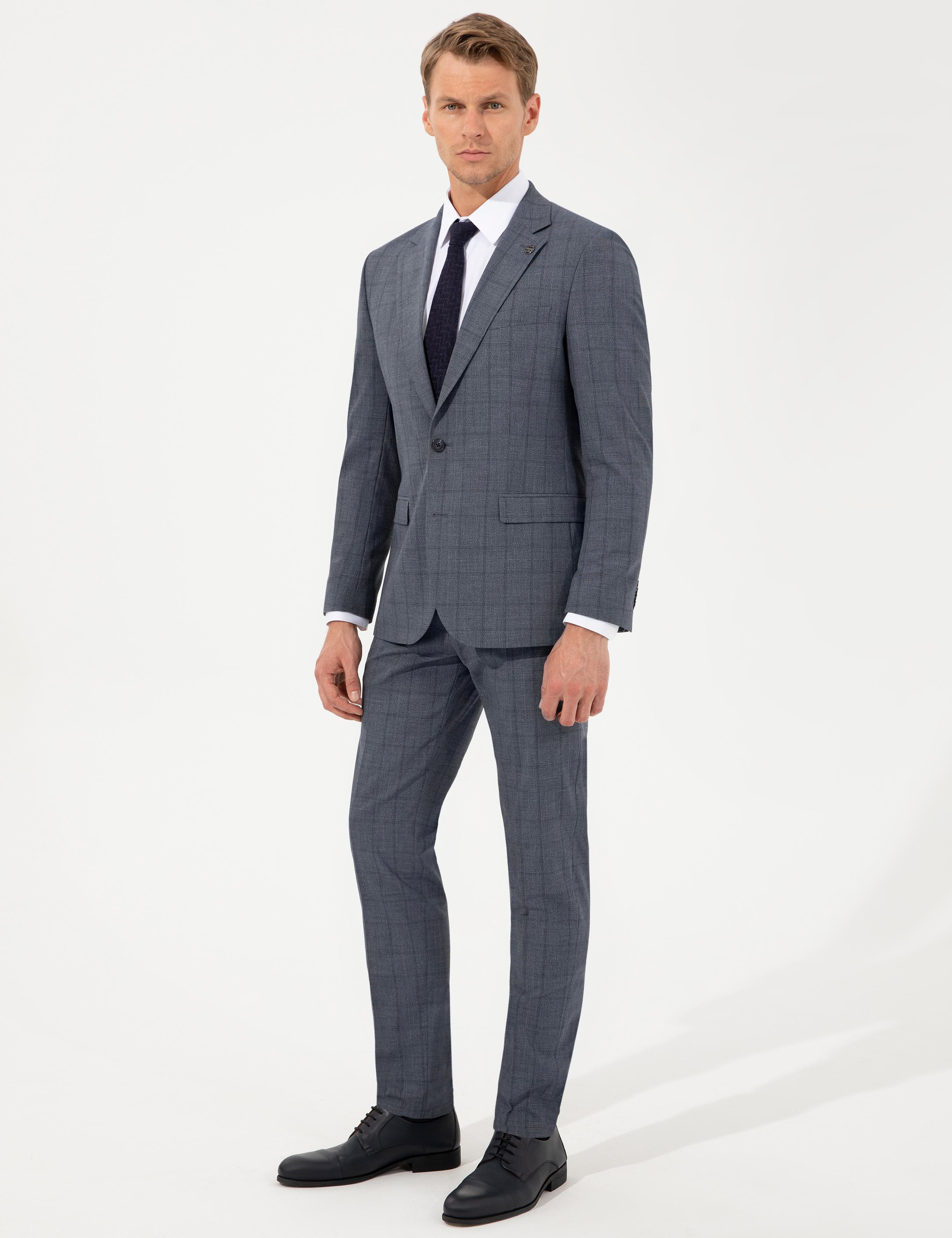 Açık Lacivert Ex. Slim Fit Takım Elbise