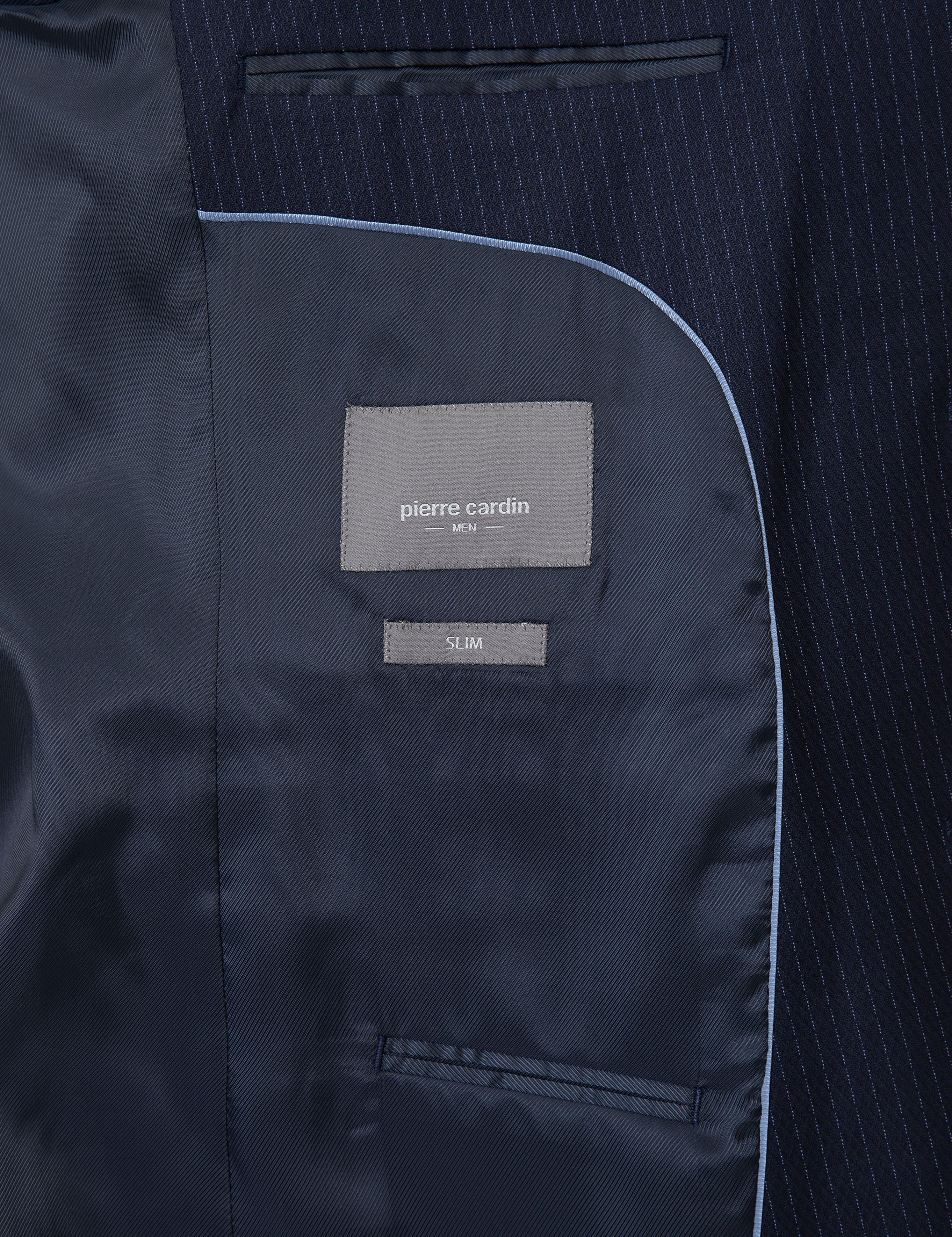 Lacivert Çizgili Slim Fit Takım Elbise