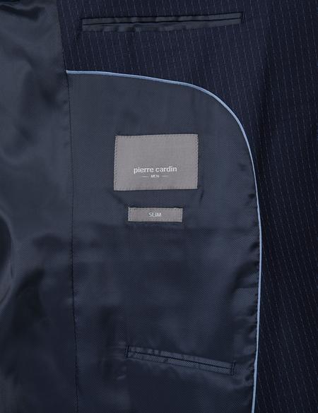 Lacivert Çizgili Slim Fit Takım Elbise - 50251405041