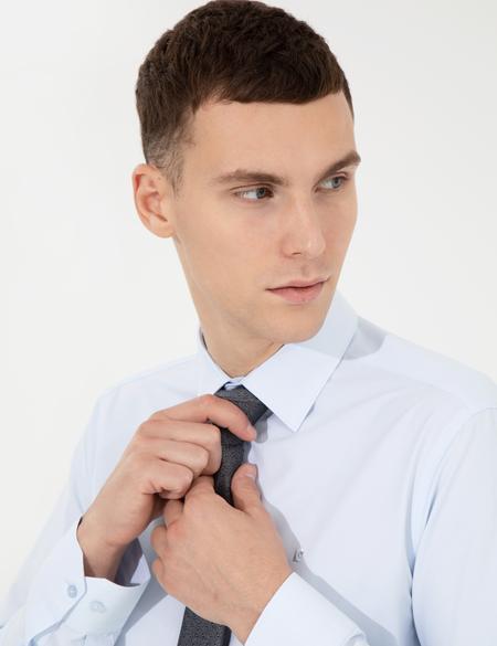 Açık Mavi Slim Fit Uzun Kollu Klasik Gömlek - 50258995010