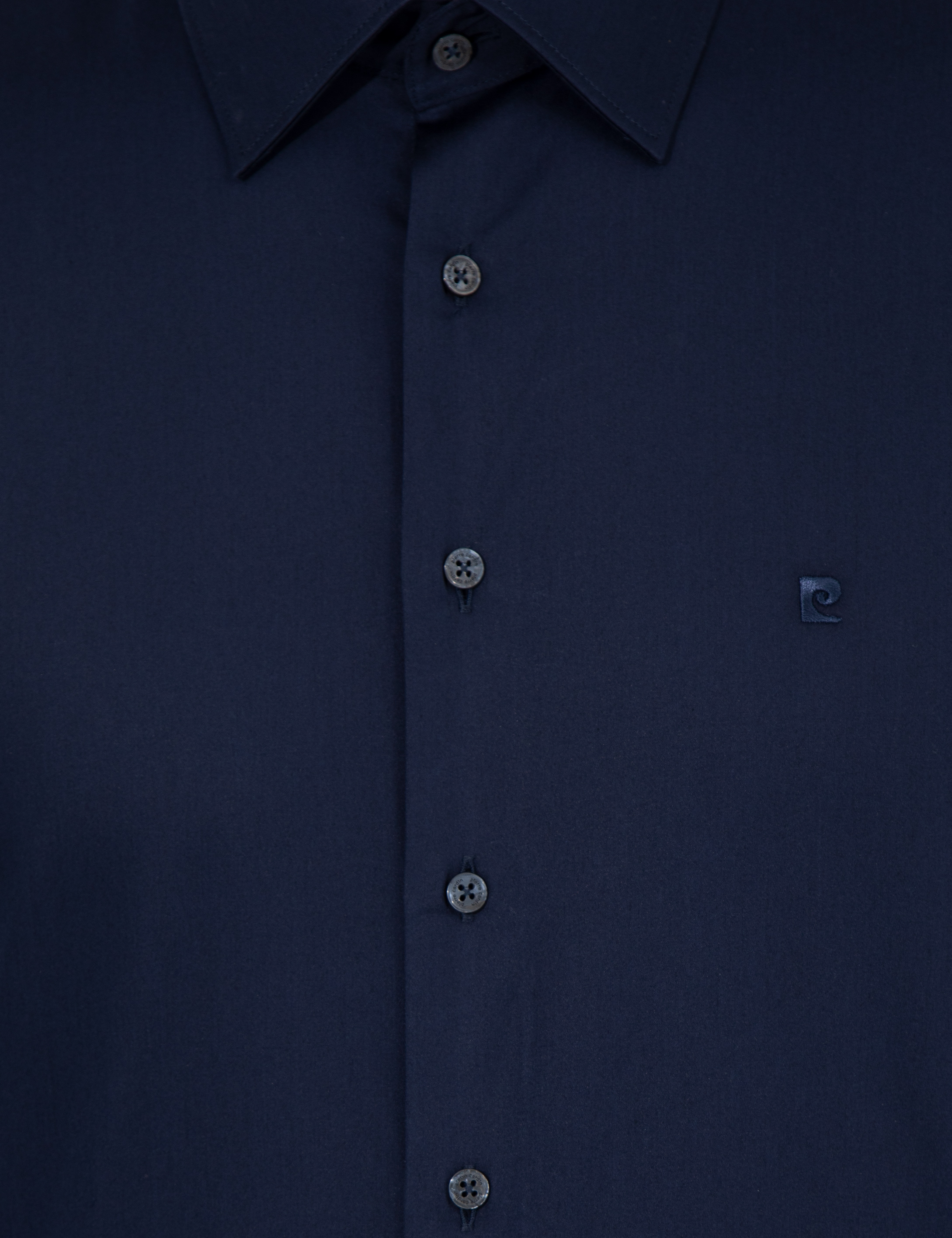 Lacivert Slim Fit Uzun Kollu Klasik Gömlek