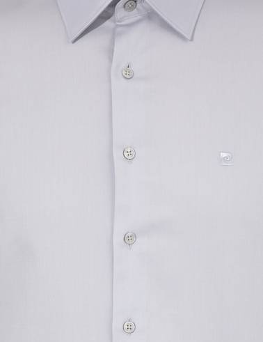 Gri Slim Fit Uzun Kollu Klasik Gömlek
