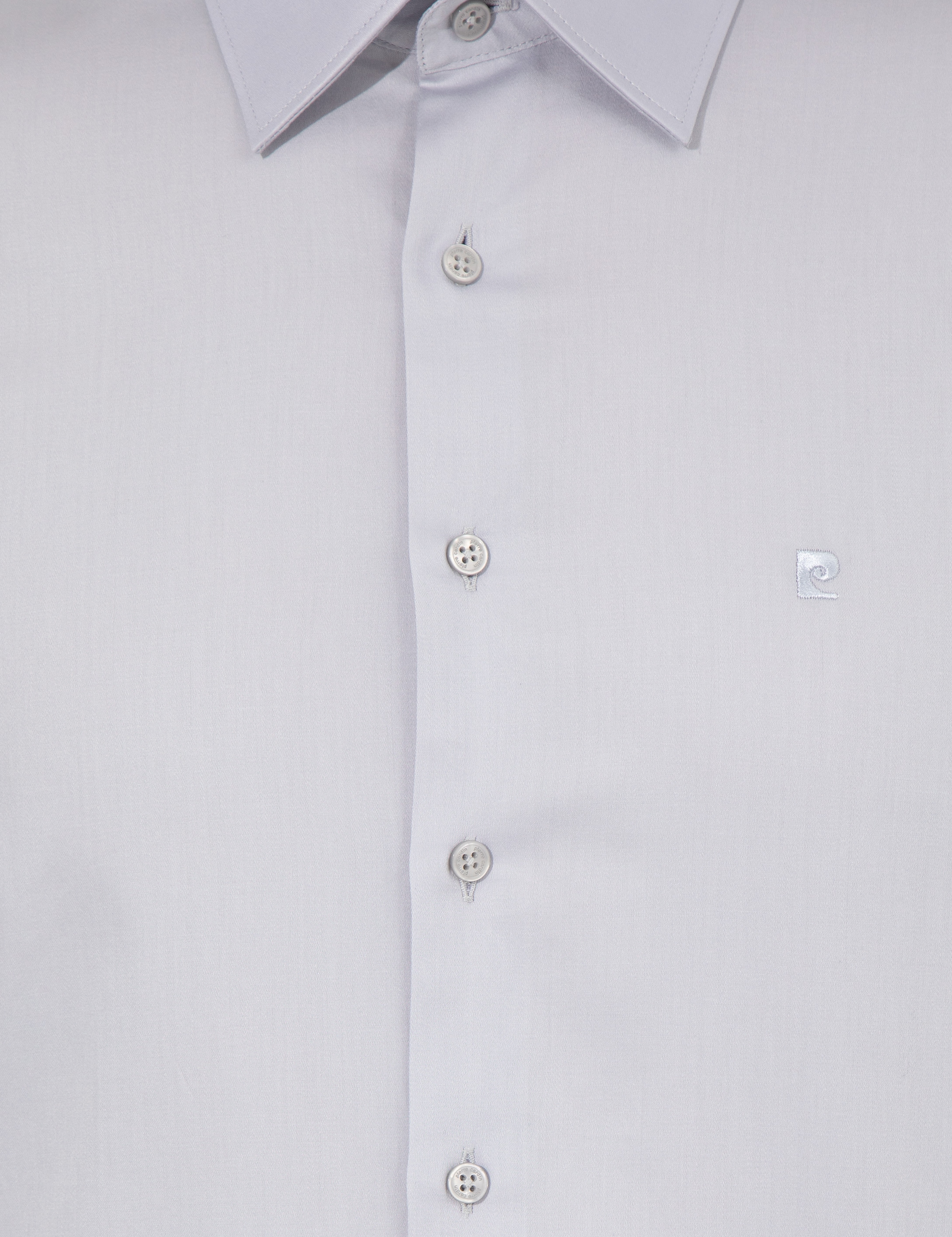 Gri Slim Fit Uzun Kollu Klasik Gömlek - Image 6