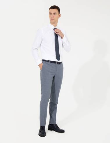 Beyaz Regular Fit Uzun Kollu Klasik Gömlek